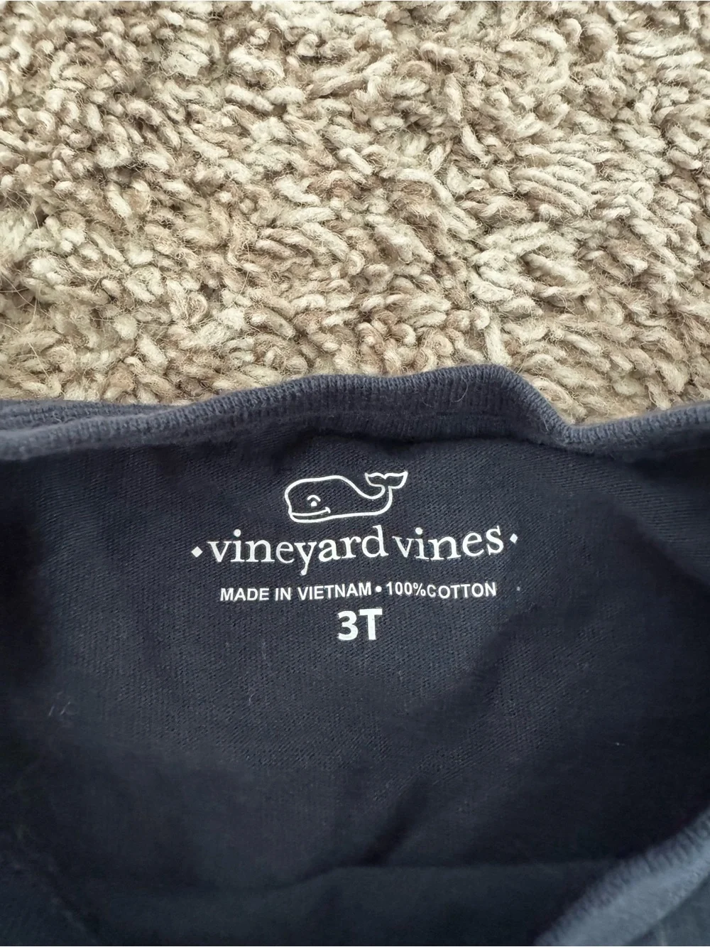 Vineyard Vines Boys Navy Whale Pocket Tee